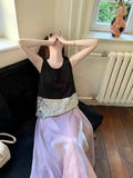 KYLETHOMASW  -  Light Purple Women's A-Line Skirt Fluffy Half-length Summer plus Size 300 Pounds Loose Slimming Korean Style Commute Pure Color