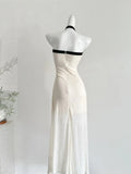 KYLETHOMASW  -  Women Knit Strapless Backless Bowknot Long Midi Dress 2025 Summer Sexy Night Club Party Evening Holiday Street White Dresses