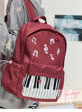KYLETHOMASW  -  Wave Point Piano Print Mochilas Mujer Large Capaci Mochila Hot Sale Popular Bag 2026 New Trendy Bolsas Backpack Bags for Woman