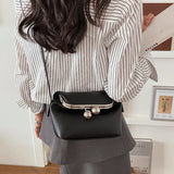 KYLETHOMASW  -  Women's Small PU Leather Clasp Crossbody Bag Retro Daily Dating Party Shoulder Bags New Trend Solid Handbags and Purses