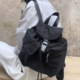KYLETHOMASW  -  Casual Nylon Mini Backpack Women New Hot Girls Drawstring Pocket Y2k Mochila Female Vintage Harajuku Backpacks Aesthetic