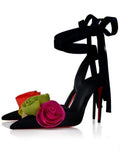 KYLETHOMASW  -  Women's New Pointed, Slim, High-heeled, Toe Toed Sandals with Back Strap, Fashionable Rose Flower Women's Plus Size Sandals