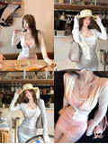 KYLETHOMASW  -  Japanese Retro 3 Piece Set Women Chic Y2k Crop Top Shirt + Casual Mini Skirts Evening Party Outfits Vintage Suits Chic T Shirts