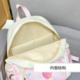 KYLETHOMASW  -  Plaid Strawberry Bow Mochila Korean Style Cute Teenage Girls Student Bag Mochilas Mujer New Bolsas Bags for Woman Backpack