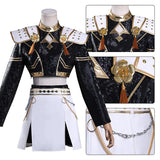 KYLETHOMASW  -  Black Golden Rumi Zoey Mira Cosplay , Costume Wig Girls Suit Child Halloween Party Role Playing Outfit
