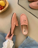 KYLETHOMASW  -  Summer New Style Slippers 2025 Fashion Elegant Versatile Trend Soft Soled Women Slippers Cow Leather Mules Slippers Lady Sandals