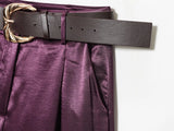 KYLETHOMASW  -  French Style Fashion High Waist Lazy Elegant Purple Satin Wide-leg Pants For Women Trousers Women's Pants,Woman Clothes