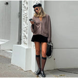 KYLETHOMASW  -  Solid V Neck Single Breasted Knit Cardigan Pocket Front Drop Shoulder 2025 Autumn Casual Women Coat Daily Cozy Chic Lady Sweater