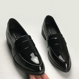 KYLETHOMASW  -  New Women's Shoes Luxury Leather Pointed Tip Loafers for Woman Fashion Classic Britain Casual Shoes Designer Shoes Zapatos Mujer