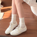 KYLETHOMASW  -  Fashionable Casual Women's Shoes 2025 Spring Summer Lace Up Round Toe Low Heels Sneakers Outside Comfy Flat Sneakers Mujer