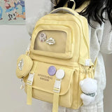 KYLETHOMASW  -  Ita Bag 2025 Autumn New High-capacity Canvas School Bag Popular Display Rucksack Preppy Style Solid Teenage Girls Bolsa Сумка