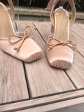 KYLETHOMASW  -  Pink Color Silk Satin Women Sandals Ankle Strap Lace-Up Ribbon Single Shoes Female Summer Elegant Lady High Heels Dressing Party