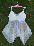KYLETHOMASW  -  New Summer European and American Punk Style Y2k Subculture Rock Perspective Hollowed Out Veil Suspender Dress For Women