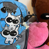 KYLETHOMASW  -  Star Cat Chain Schoolmochila Bag 2025 Fashion Travel Backpack High Capacity Zip Sac Femme Japan Y2k Casual Bags for Woman