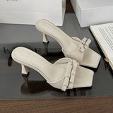 KYLETHOMASW  -  Fashion Butterfly-Knot Women High Heels Pumps Shoes New In Summer Spring Female Slip On Footwear Sexy Ladies Thin Heels Shoes