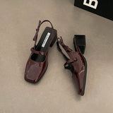 KYLETHOMASW  -  Summer Fashion Cover Toe Sandals Women Ankle Buckle Fashion Party Dress Singbacks Mules Shoes Zapatos De Mujer