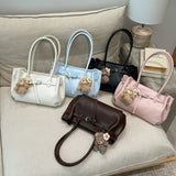 KYLETHOMASW  -  Korean Style Minimalist Solid Color Single Shoulder Crossbody Bag Women Large Capacity Fashionable Texture Handheld Tote Bag...