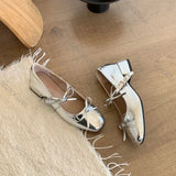 KYLETHOMASW  -  Spring Autumn Women Mary Jane Shoes Fashion Butterfly-knot Footwears Casual Low Heel Dress Street Style Loafers Ladies Footwears