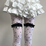 KYLETHOMASW  - Millennium Hot Girl Y2K Polka Dot Lace Stockings Trendy Retro Subculture Sun Protection Pantyhose Summer Women Ins Velvet