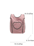 KYLETHOMASW  -  Korean Niche Lazy Style Backpack, Versatile, Casual, Lightweight, Multi-Purpose Backpack, Wide Shoulder Strap, Heart Student Cla