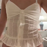 KYLETHOMASW  -  Sexy Lace See Through Crop Vest V Neck Single Breasted Halter Shirt Solid Casual Tank Top New Lady Spring Summer Tops
