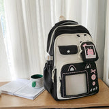 KYLETHOMASW  -  Cat Print Transparent Mochilas Mujer Sweet Large Capacity Mochila Fresh Sweet Bag New Teenage Girls Backpack Bags for Woman