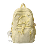 KYLETHOMASW  -  Women's Large Capacity Drawstring Backpack Female Fresh Aesthetic Daily School Book Bag New Fashion Trend Back Pack