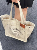 KYLETHOMASW  -  Fashion One-shoulder Women's Bag Canvas Casual High-quality Texture Tote Bag Students Class Commuting Bag Large-Capacity Bag