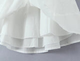 KYLETHOMASW  -  Pretty Girl Holiday Summer Dresses Women O Neck Short Sleeve A-line Mini Hollow Out Embroidery White  Dress Backless Robe