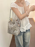 KYLETHOMASW  -  Leopard Tote Bag Twist Shoulder Strap Bags High Capaci Bolsa Commuter Bolsos mujer Advanced Sense Bolsas Daily Sac Femme