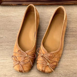 KYLETHOMASW  -  Novelty Bowknot Design Low Heel Pumps Women Comfortable Square Toe Lightweight Designer Shoes for Ladies Fashion Brand Loafers