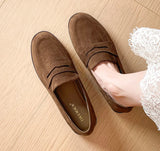KYLETHOMASW  -  Retro Leopard Flats Women Round Toe Loafers Oxfords Shoes Ladies Comfy Slip In Moccasins Femme Walking Barefoot Sneakers