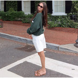 KYLETHOMASW  -  Crewneck Embroidered Fish Knit Sweater Long Sleeve Relaxed Fit 2025 Autumn Preppy Women Top Fashion Daily Casual Lady Pullover