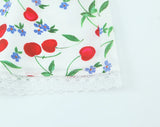 KYLETHOMASW  -  Spring and Summer New Product French Cherry Printing V-neck Lace Splicing Neck Strap Connection