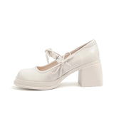 KYLETHOMASW  -  Autumn New Woman Leather Shoes for Girls Fashion Korean Style Soft Bottom Anti-slippery Versatile Princess Mary Jane Shoes