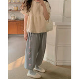 KYLETHOMASW  -  Harajuku Fleece Sweatpants Women Pink Bow Print Joggers Streetwear Black Wide Leg Pants Winter Korean Thick Baggy Trousers