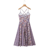 KYLETHOMASW  -  Cotton Rayon Floral Printed Strappy Dresses Women Robe Summer Casual Sexy Sleeveless Long Strap Dress Boho Beach Party Vestidos