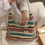 KYLETHOMASW  -  Fairy Core Rainbow Underarm Bag Women Vacation Sea Leisure Y2k Handbag Hot Girls Large Capacity Shoulder Bags Purse 2025