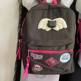 KYLETHOMASW  -  Gothic Punk Harajuku Y2k Girl Millennium Retro Backpack Large Capacity Woman Computer Bag Spicy Girl Goth Bag Schoolbag
