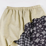 KYLETHOMASW  -  Y2k Low Waist Patchwork Flower Print Irregular Fashion Slight Strech Mid-length Skirts