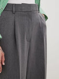 KYLETHOMASW  -  Women's Spring Summer New Loose Wide-Leg Suit Pants Elegant Office Classic Straight-Leg High-Waist Suit Trousers