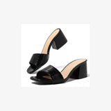 KYLETHOMASW  -  Large Size Thi Heel Sandals Ladies Slippers Comfortable Casual Slip-On oes for Women in Summer Season Rubber Outsole