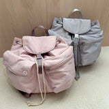 KYLETHOMASW  -  Casual Nylon Mini Backpack Women New Hot Girls Drawstring Pocket Y2k Mochila Female Vintage Harajuku Backpacks Aesthetic