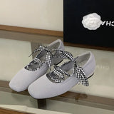 KYLETHOMASW  -  Women's Mary Jane Shoes Exquisite French Style Casual Shoes for Woman Fashion Shallow Low Heels Designer Shoes Zapatos De Mujer