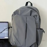 KYLETHOMASW  -  Unisex Fashion Computer Backpack Large Capacity Solid Color Student Schoolbag Zipper Casual Travel Shoulder Bag Women