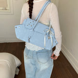 KYLETHOMASW  -  Women's PU Leather Rivet Star Handbag Sweet Cool Niche Aesthetic Daily Street Shoulder Tote Bag New Handbags and Purses