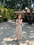 KYLETHOMASW  -  Vintage Y2k Spaghetti Strap Dress Women New Casual Print Midi Dress Female Korean Slim Beach Boho One Pieces Vestidos
