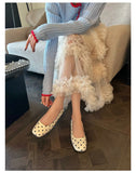 KYLETHOMASW  -  Design-inspired Evening Breeze Style Paired with A Skirt, Slip-on Shallow-mouth Flat Shoes, Niche Shiny Women's Mary Jane
