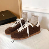 KYLETHOMASW  -  Women's Sports Shoes  Genuine Leather Thick-Soled Single Shoes  2025New Retro Sports  Forrest Gump Women's German Training Shoes