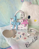 KYLETHOMASW  -  Summer Hot Girls Floral Y2k Hand Bag Women Harajuku Cylinder Handle Messenger Bag Purse Female Dopamine Crossbody Bags
